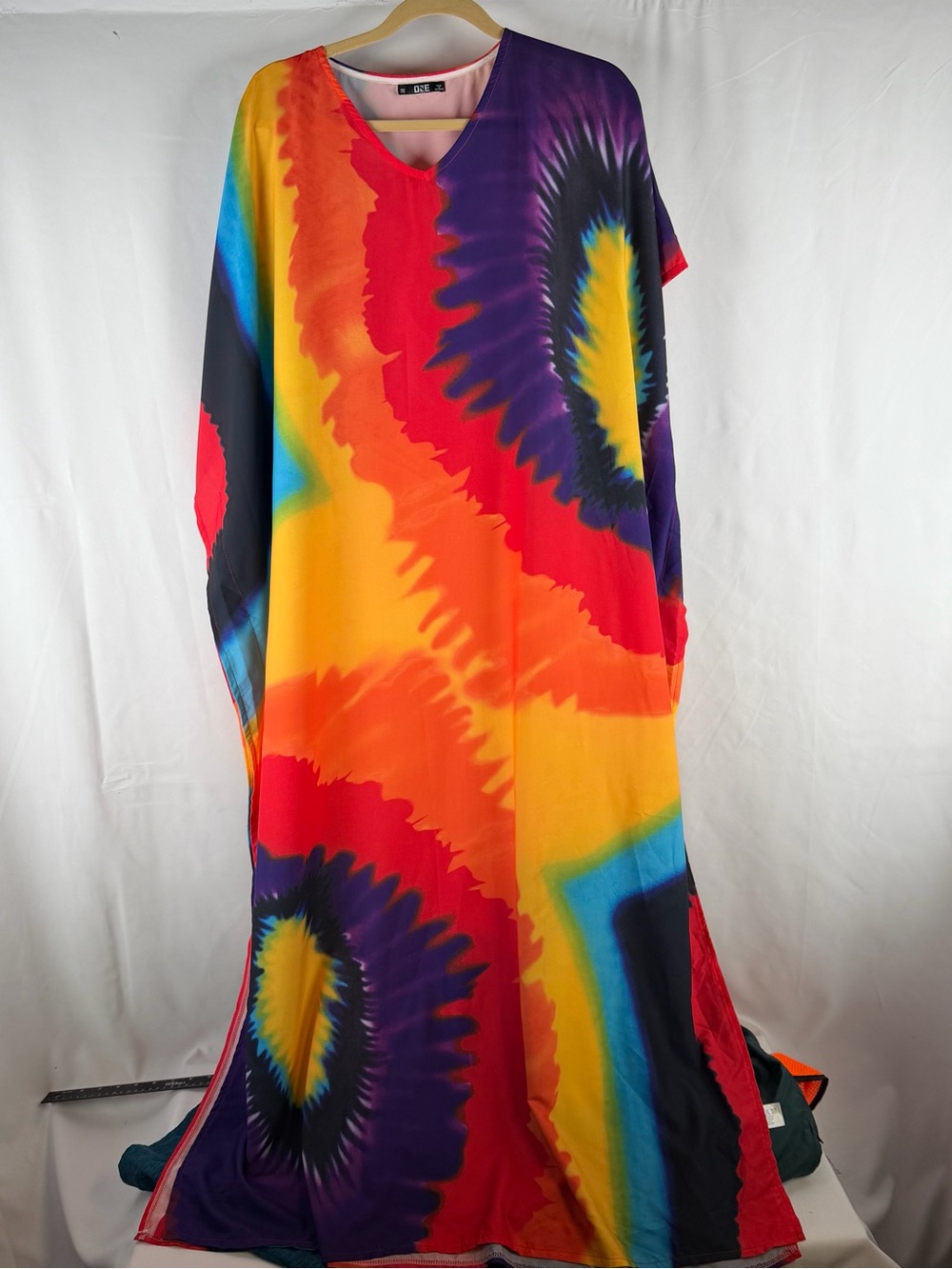 Vibrant Tie-Dye Maxi Dress - Multicolor